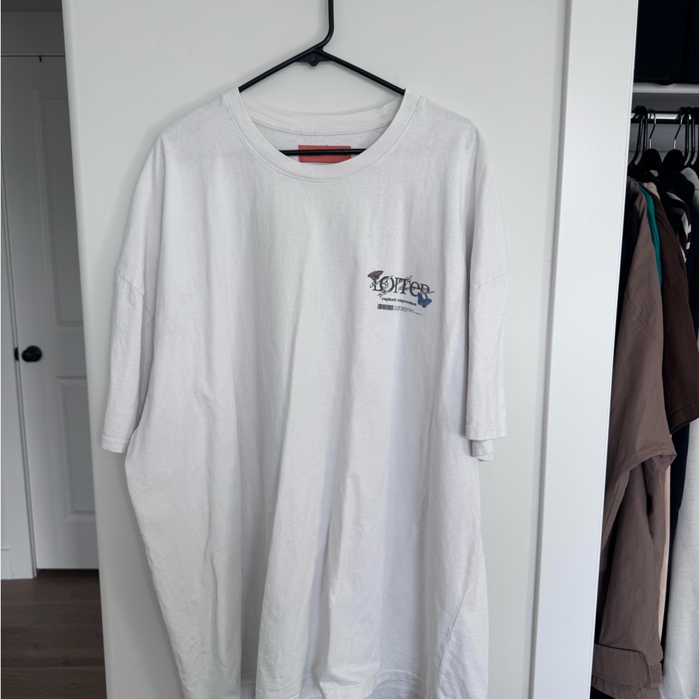 Loiter White Graphic T-Shirt